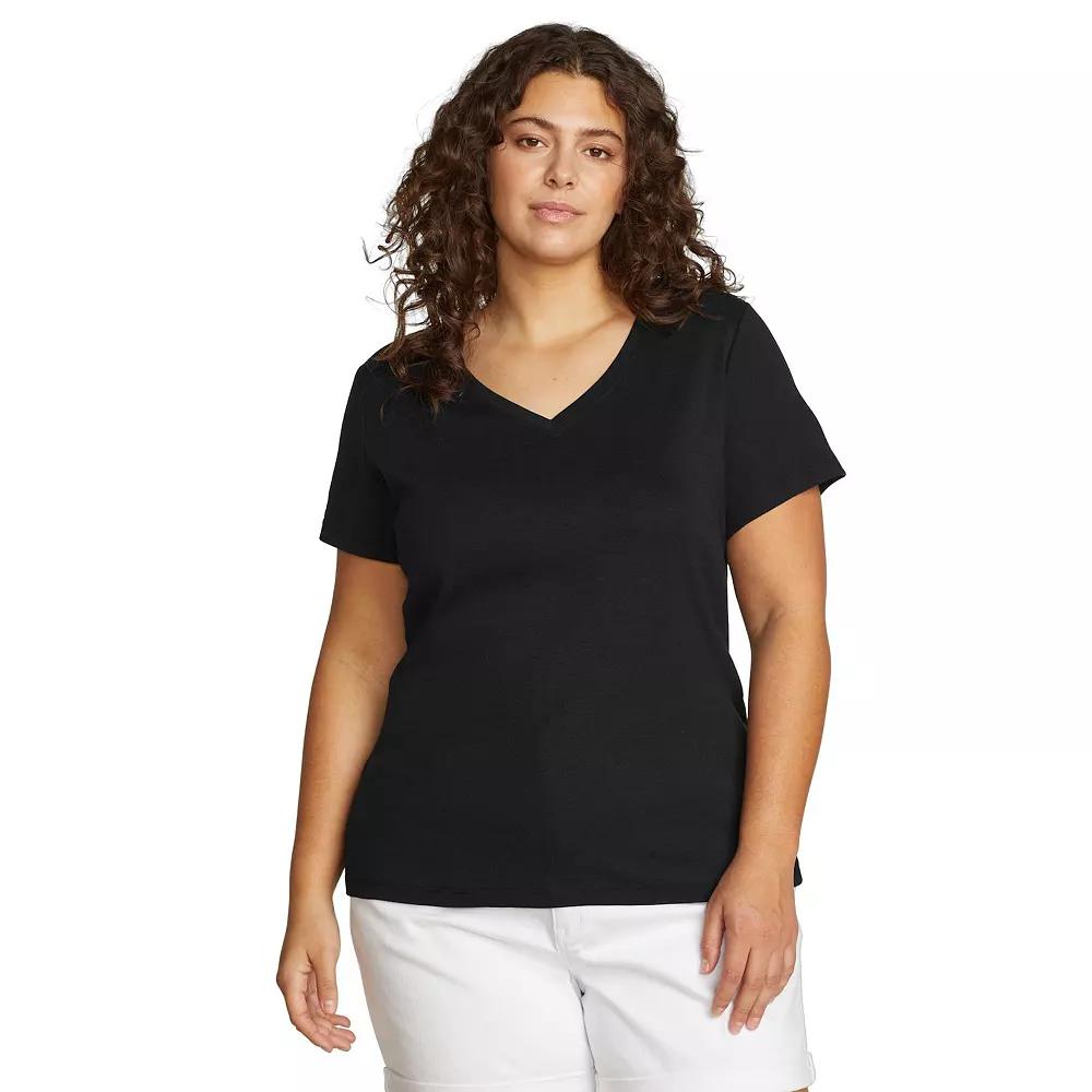 Petite Eddie Bauer Favorite V-Neck T-Shirt, Women's,  Product Image