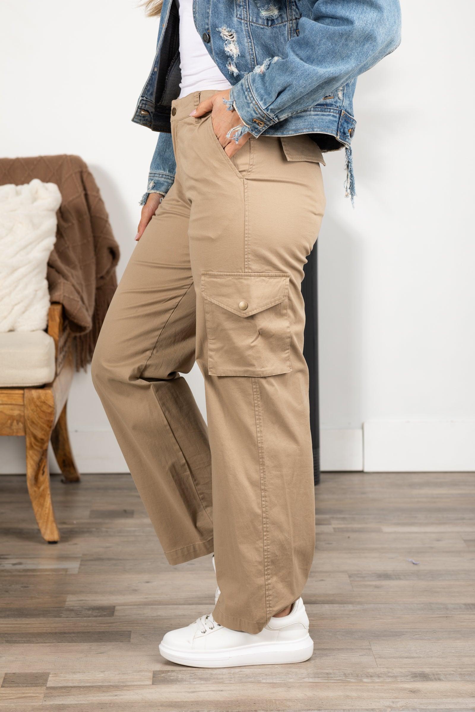 Tan Classic Cotton Cargo Pants Product Image