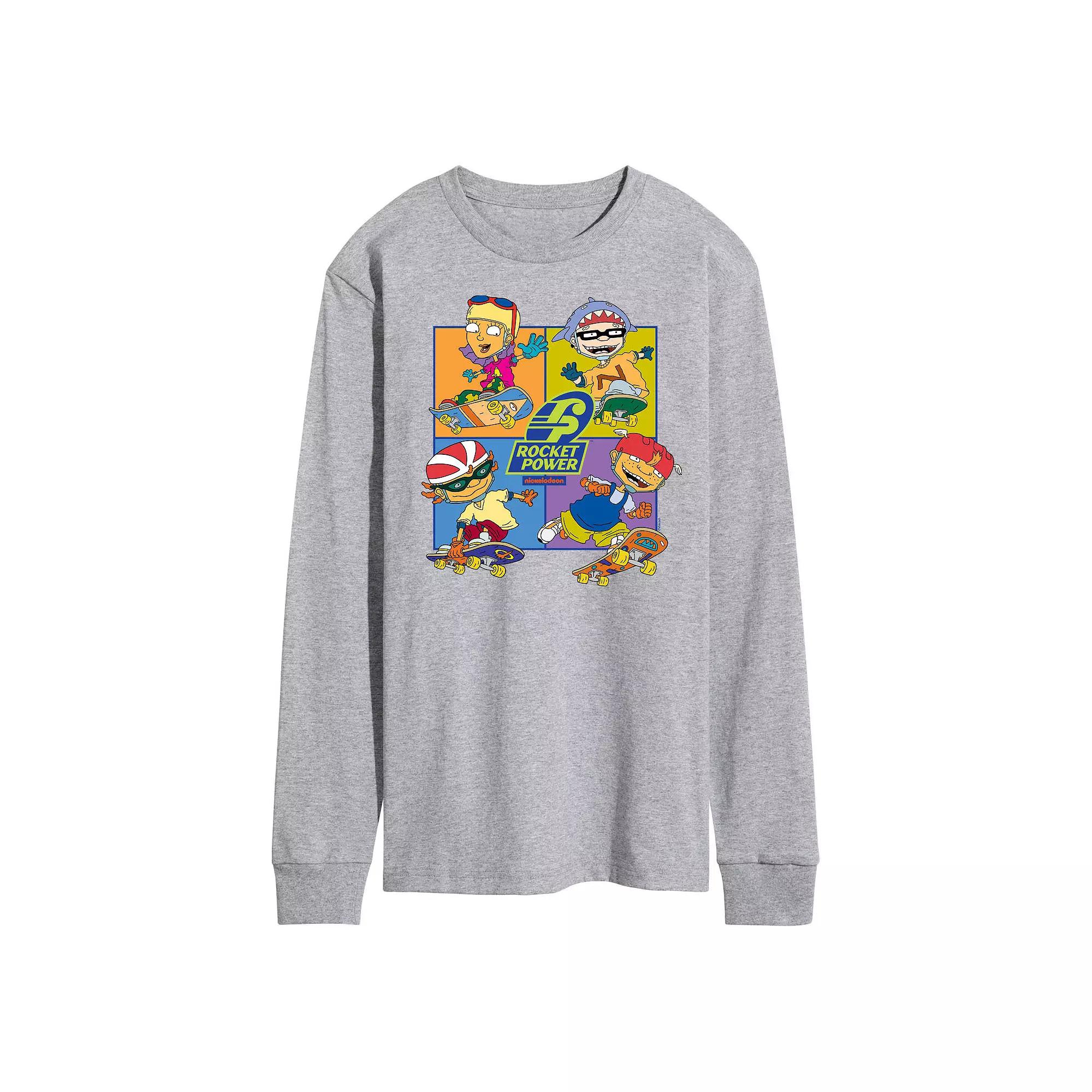 Men's Nickelodeon Rocket Power Grid Long Sleeve Tee,  Product Image