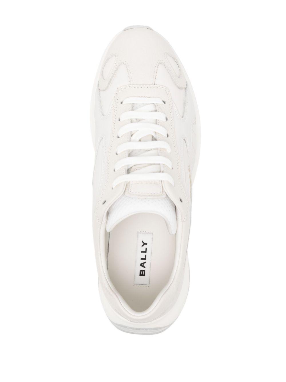 panelled leather lace-up sneakers Product Image