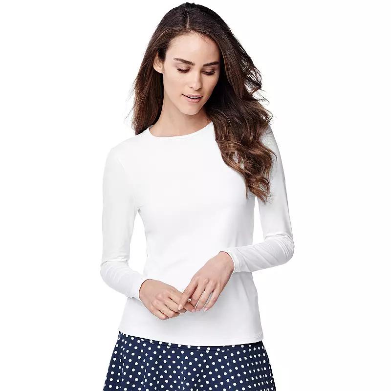 Petite Lands' End UPF 50 Long Sleeve Rash Guard, Women's,  Product Image