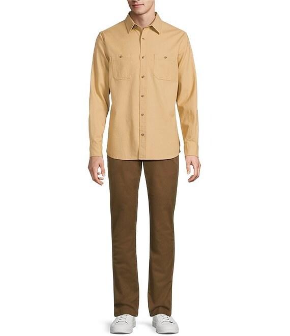 Rowm Long Sleeve Solid Textured Woven Shirt Product Image