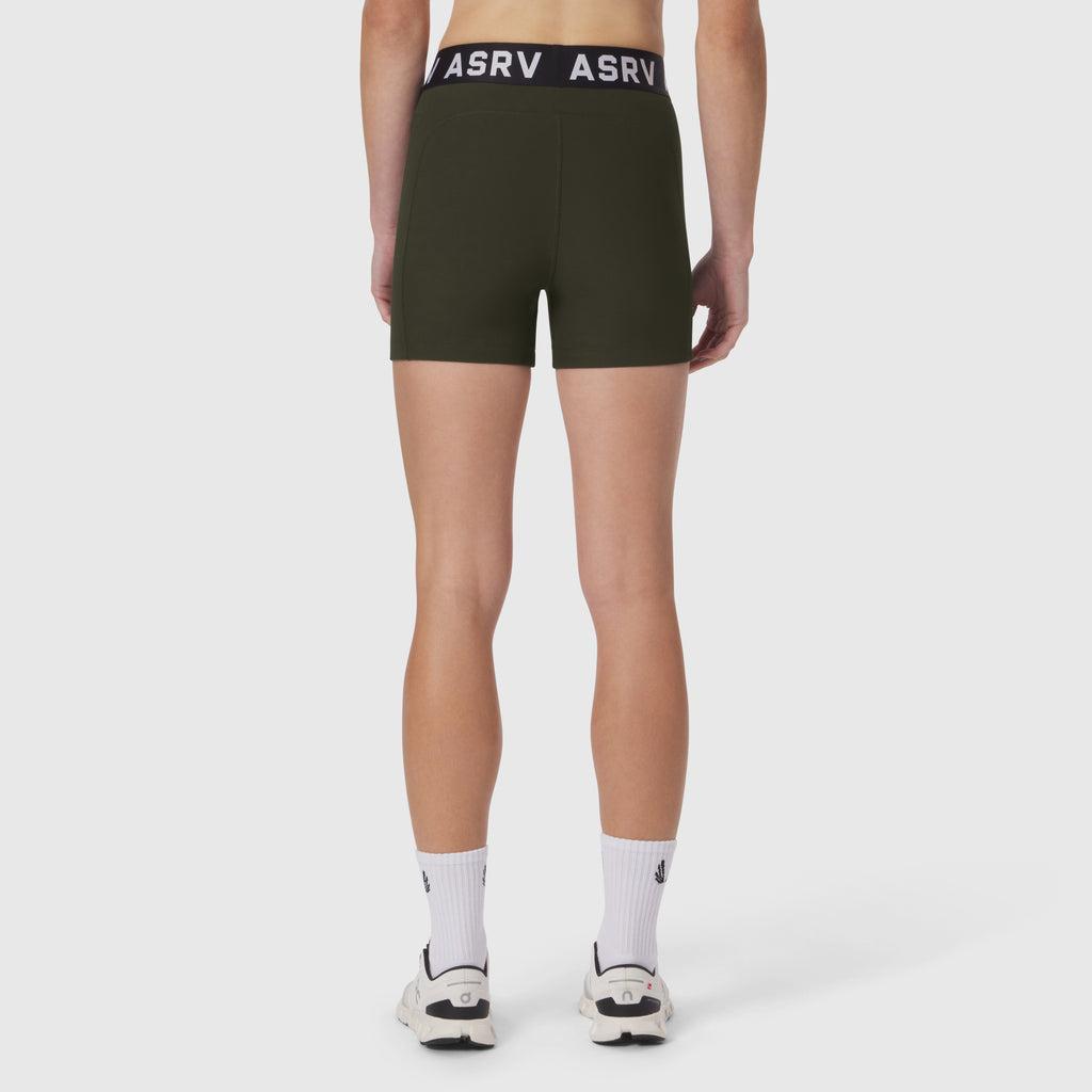 W027. LYCRA® Ribbed Short - Olive Product Image