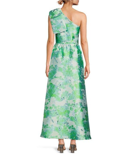 Abbey Glass Caroline Organza Floral One Shoulder Gown Product Image