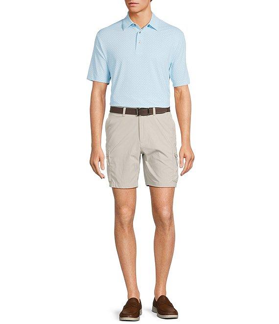 Roundtree & Yorke Performance Short Sleeve Geo Print Polo Shirt Product Image