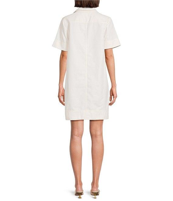 Tommy Bahama Utility Twill Linen Cotton Blend Jonny Collar Short Sleeve Shift Dress Product Image