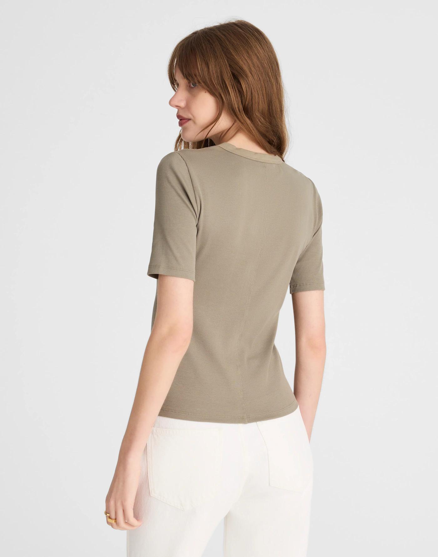 (Re)generative Cotton Ribbed Elbow-Sleeve Tee Product Image