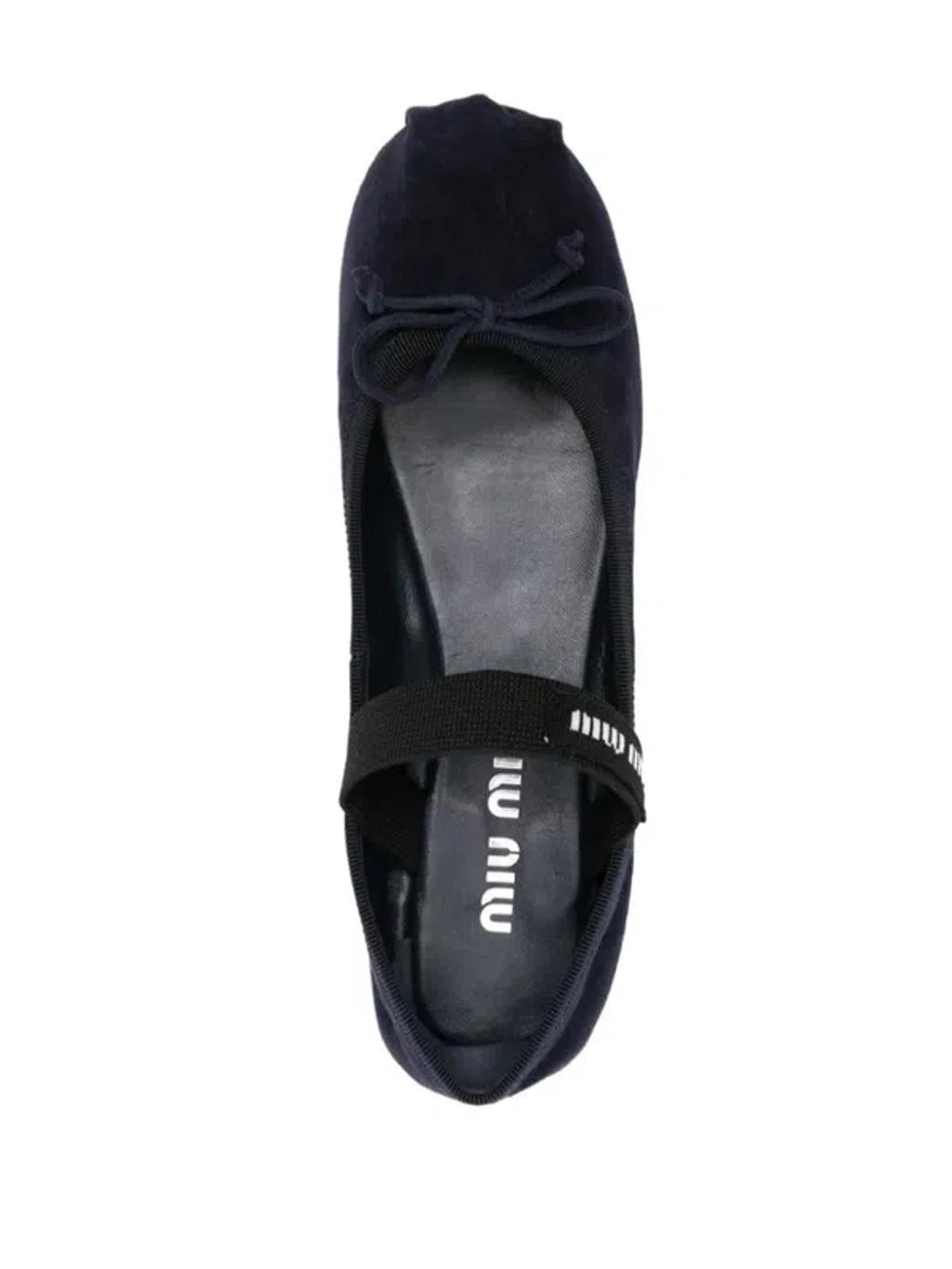 logo-strap ballerina shoes Product Image
