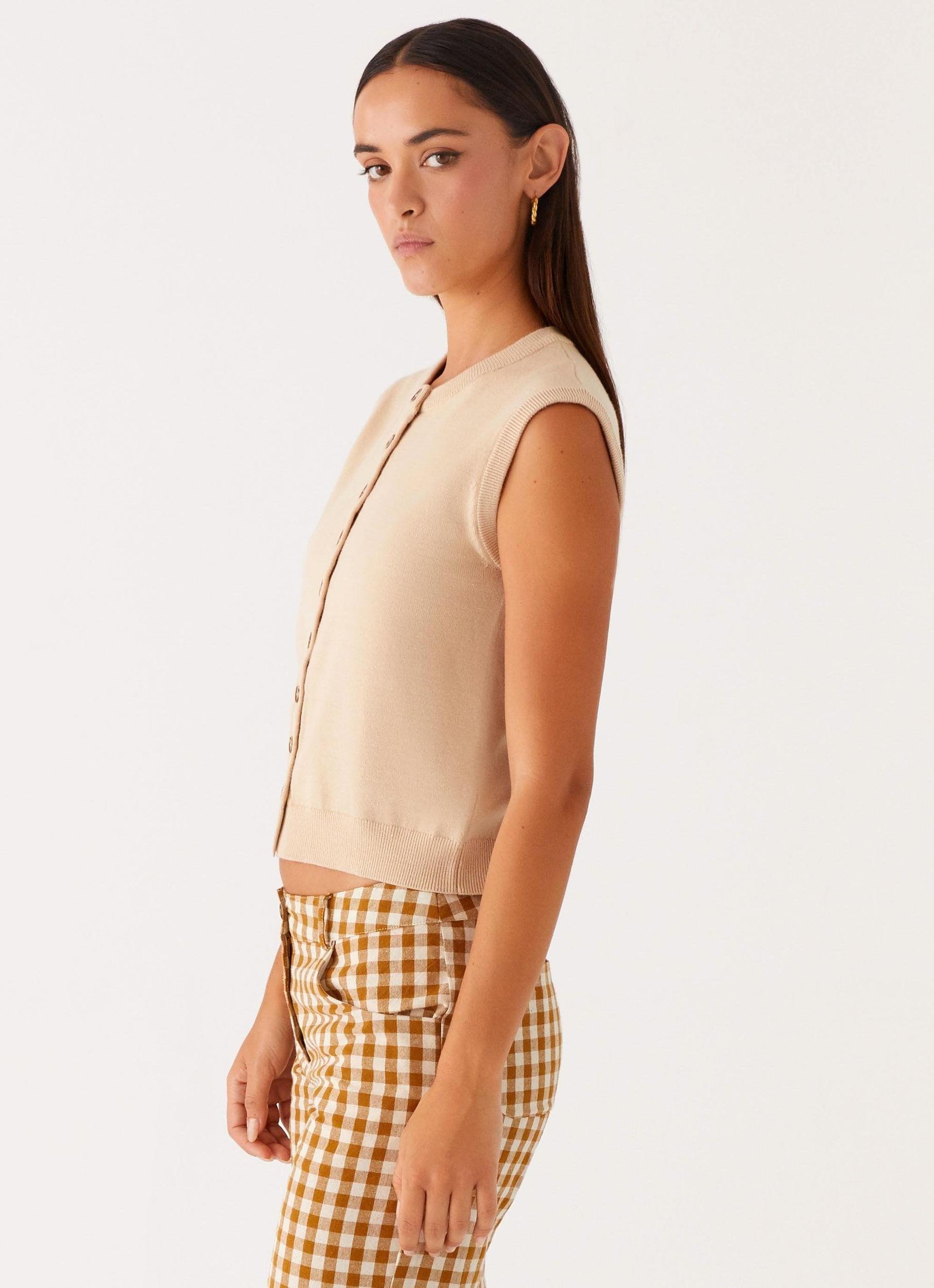 Mickey Knit Vest - Cream Product Image