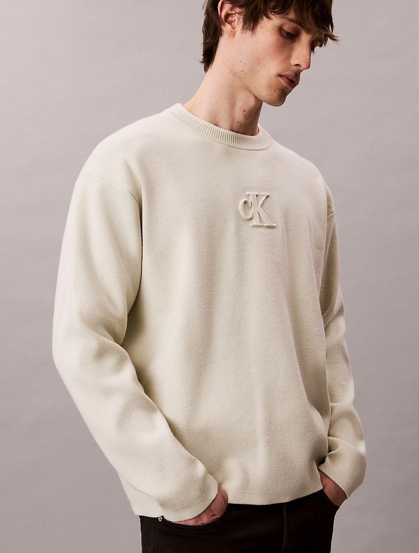 Relaxed Fit Standard Logo Terry Crewneck Sweatshirt Product Image