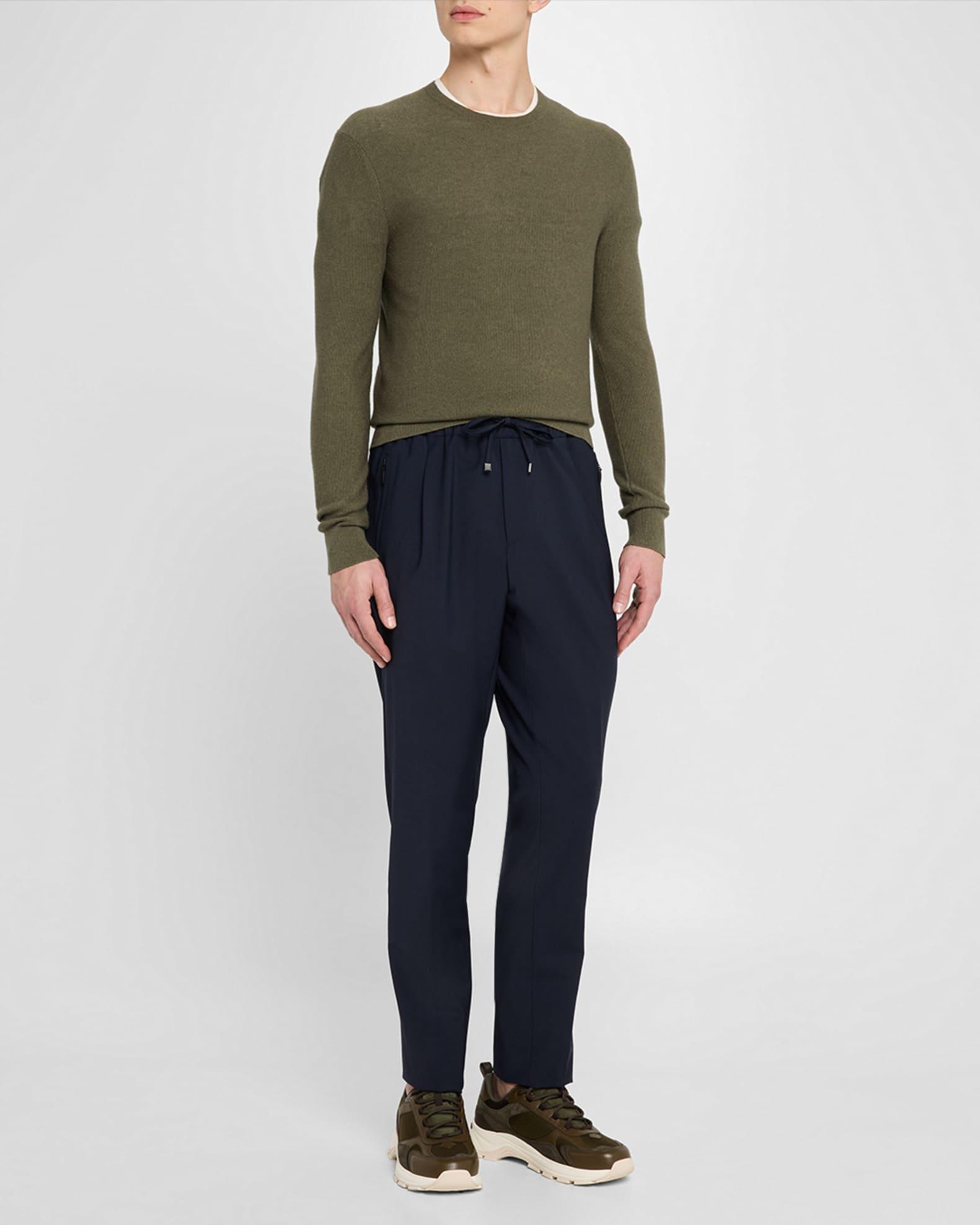 Men's Pleated Drawstring Pants Product Image