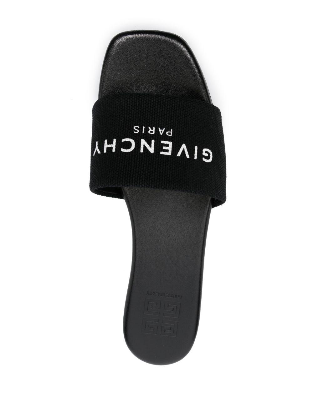 logo-print flat slides Product Image