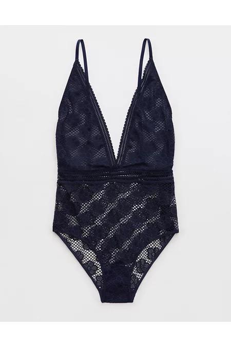Show Off Beachside Lace Plunge Bodysuit Women's Product Image