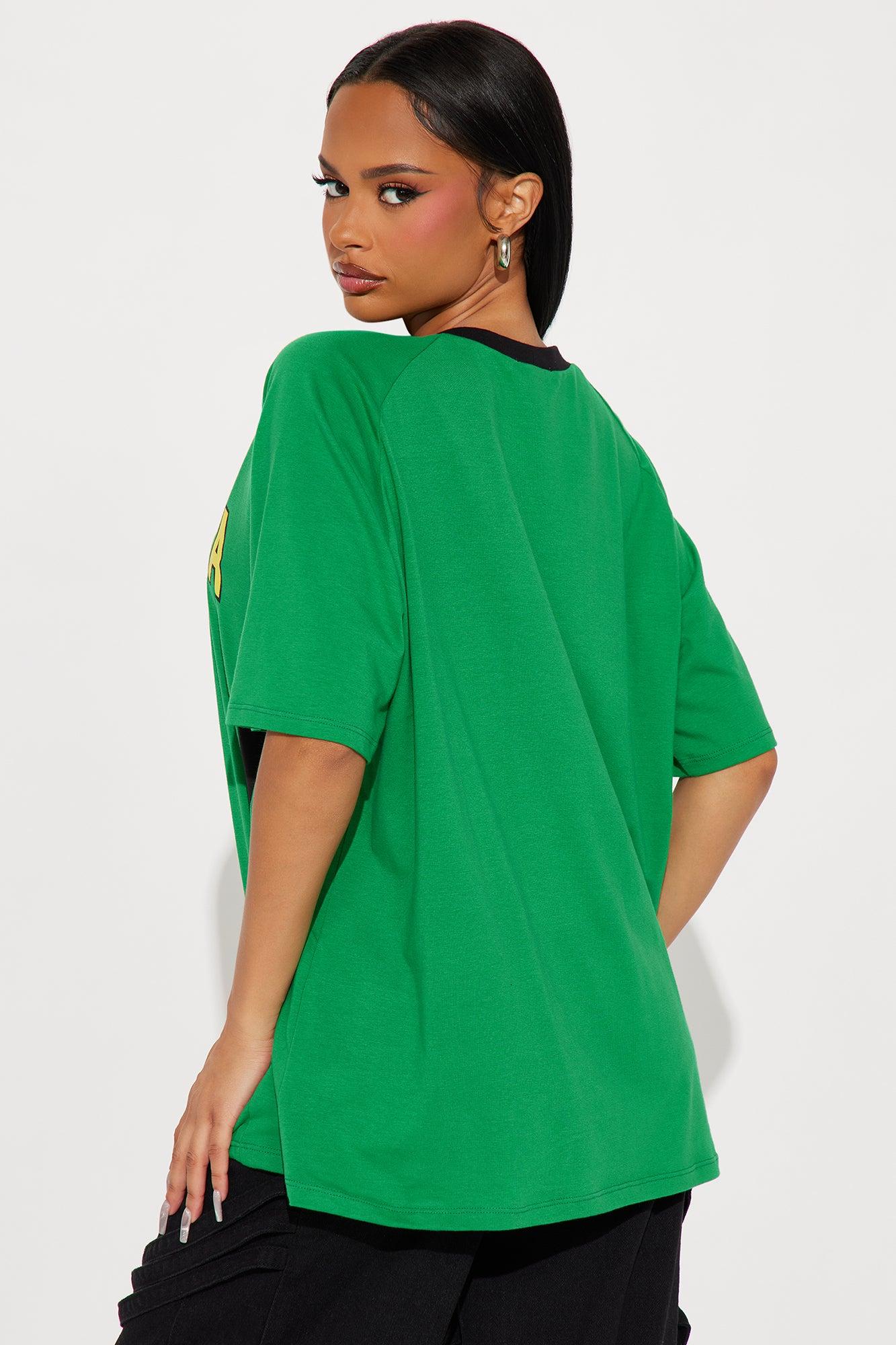 Jamaican Love Oversized Tee - Green Product Image