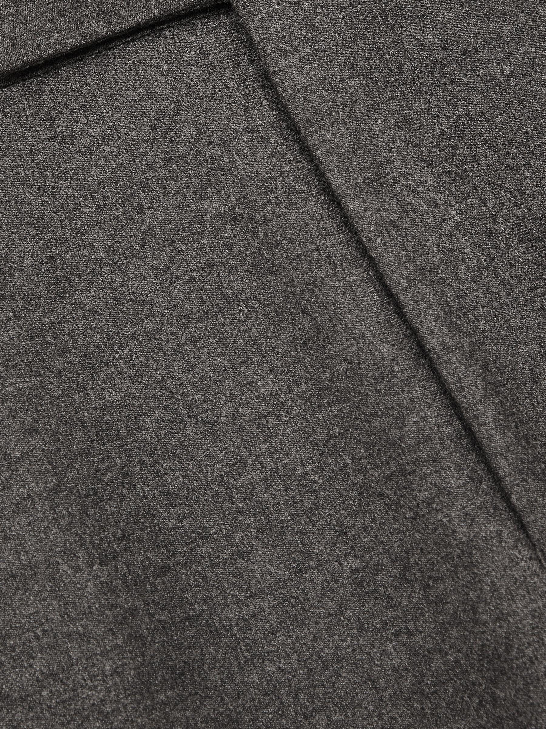 Regular-Fit Double-Breasted Sharkskin Wool-Blend Suit Blazer in Charcoal Grey Product Image