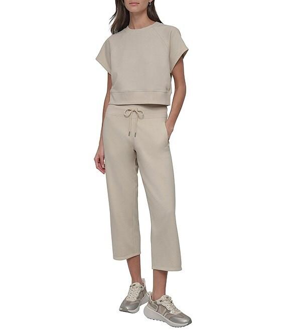 DKNY Sport By Donna Karan HD Logo Short Sleeve Cropped Pullover Product Image