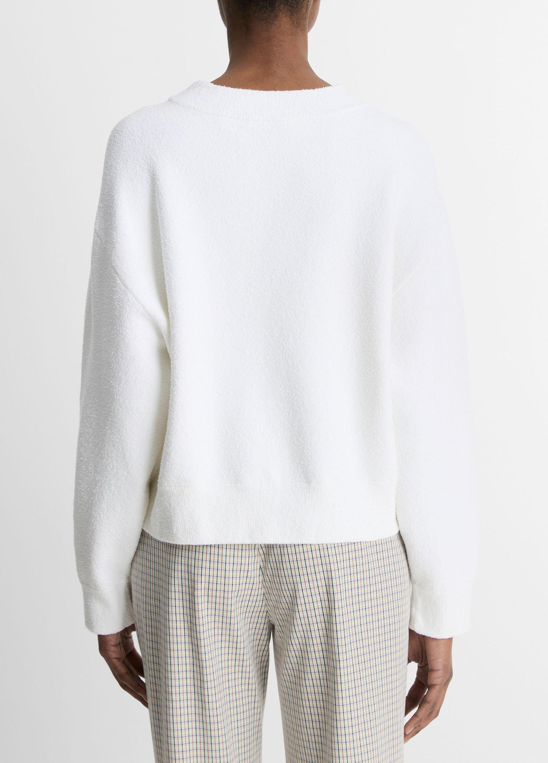 Structured Cotton-Blend Bouclé Sweater Product Image