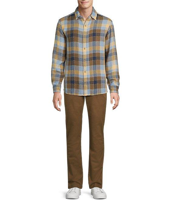 Rowm Long Sleeve Herringbone Medium Check Woven Shirt Product Image