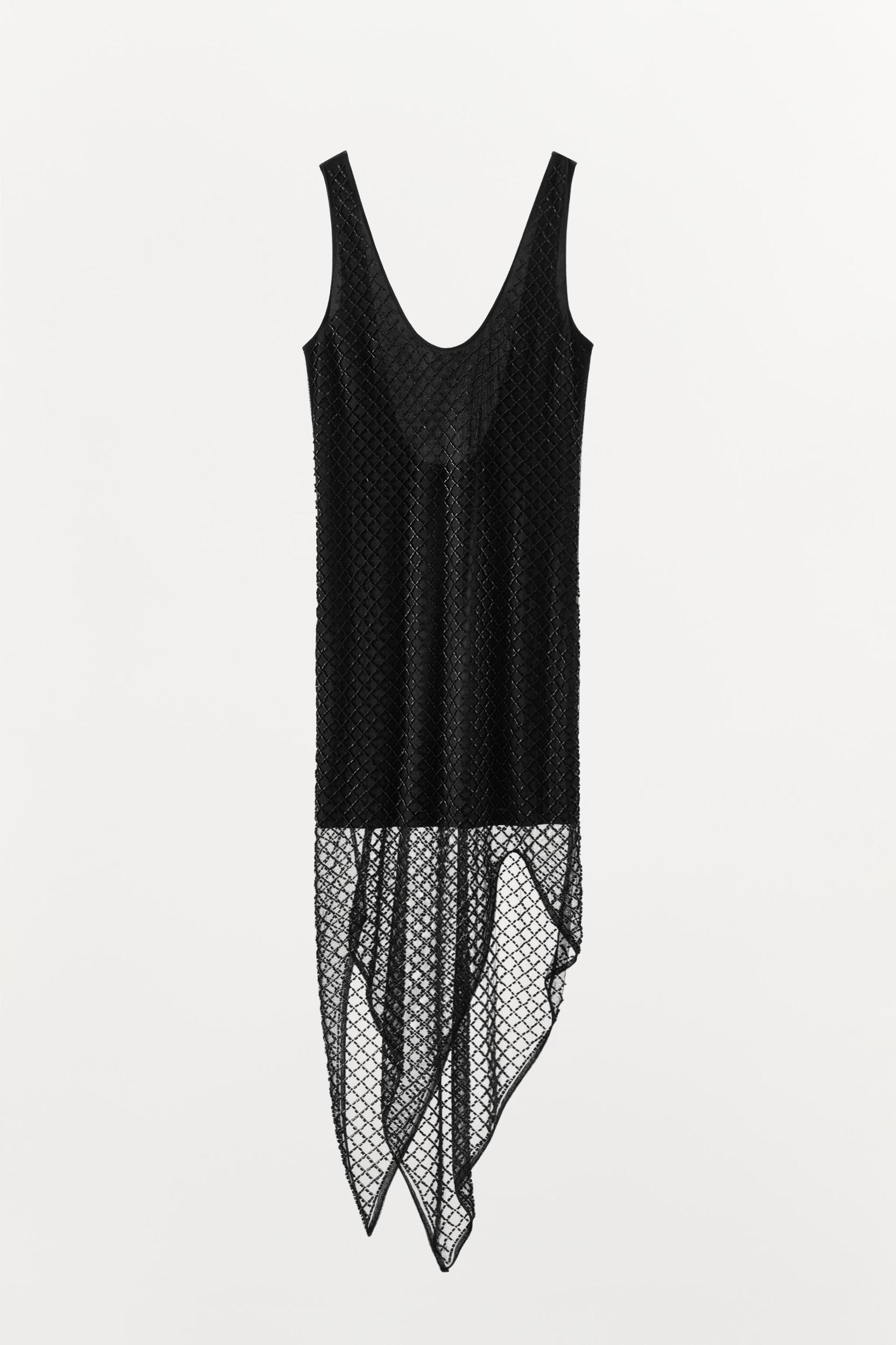 ASYMMETRIC BEADED DRESS Product Image