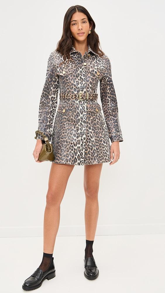 GANNI Foil Print Denim Dress | Shopbop Product Image