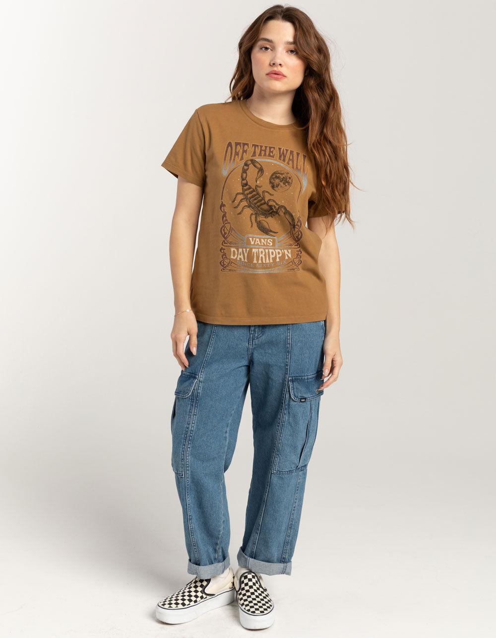 VANS Scorp Trip Womens Boyfriend Tee - BROWN Product Image