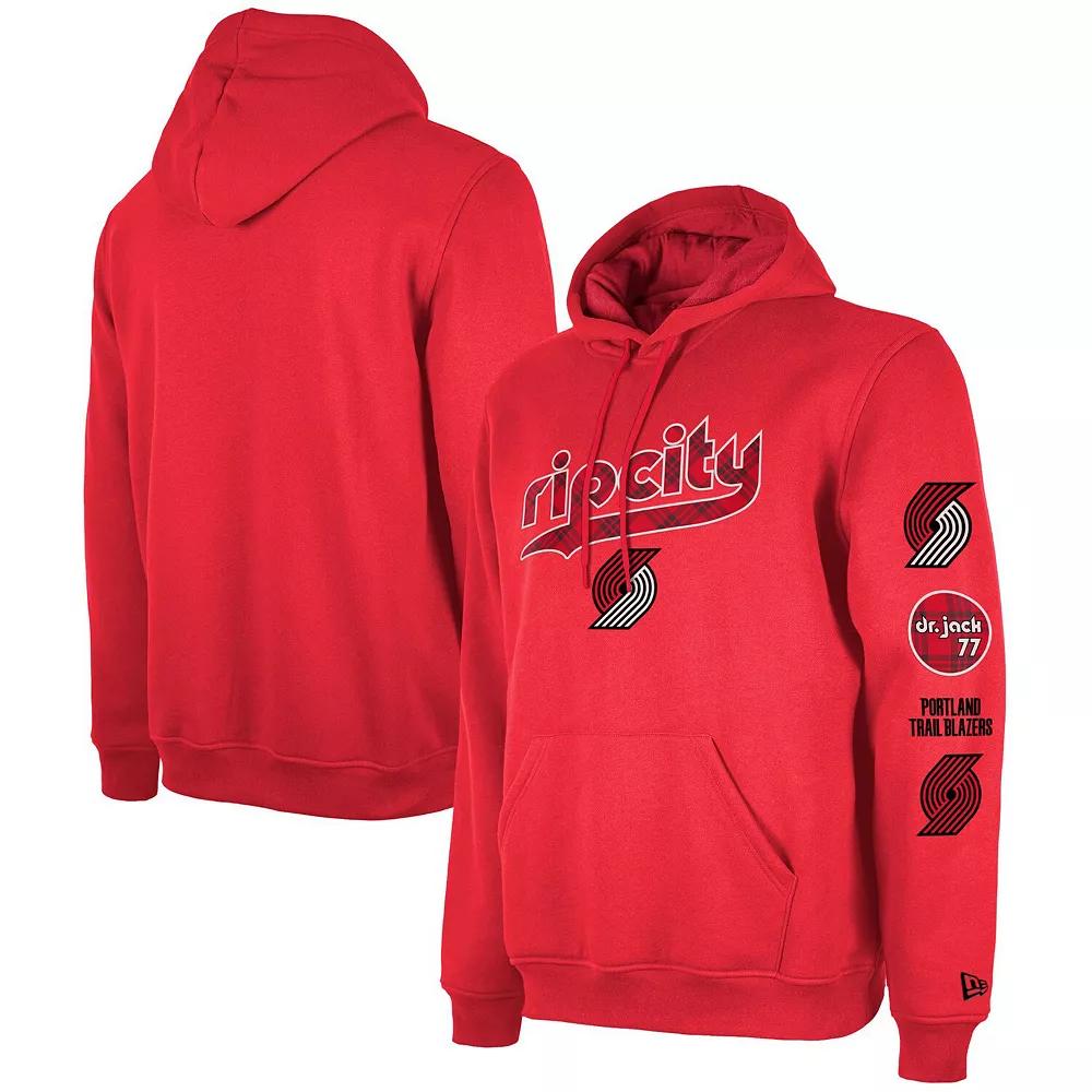 Men's New Era Red Portland Trail Blazers 2023/24 City Edition Big & Tall Pullover Hoodie, Size: 2XB Product Image