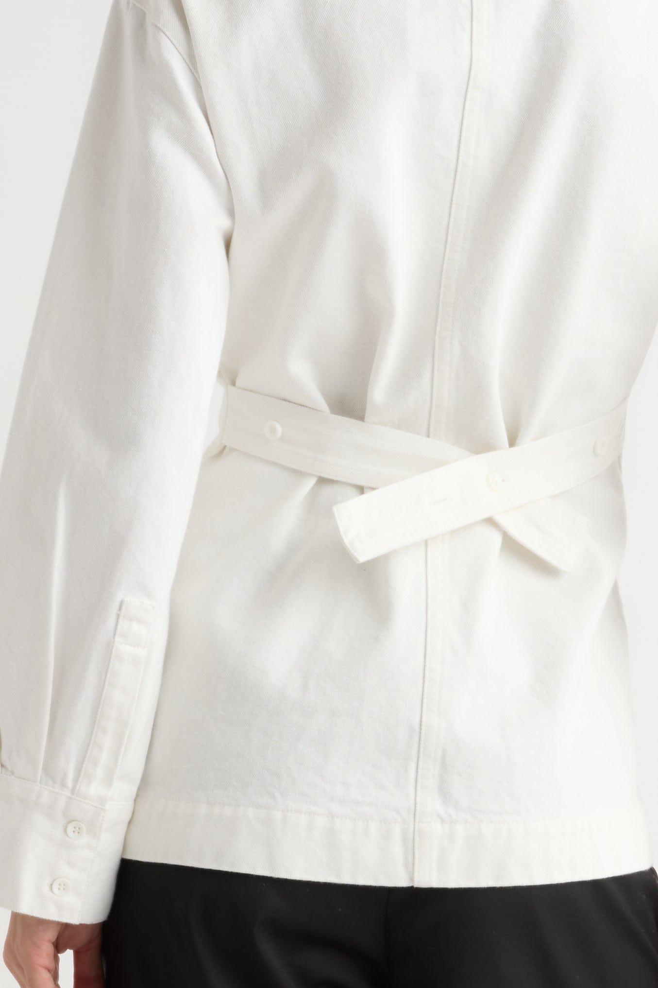 Emmett Structured-Sleeve Denim Jacket Product Image