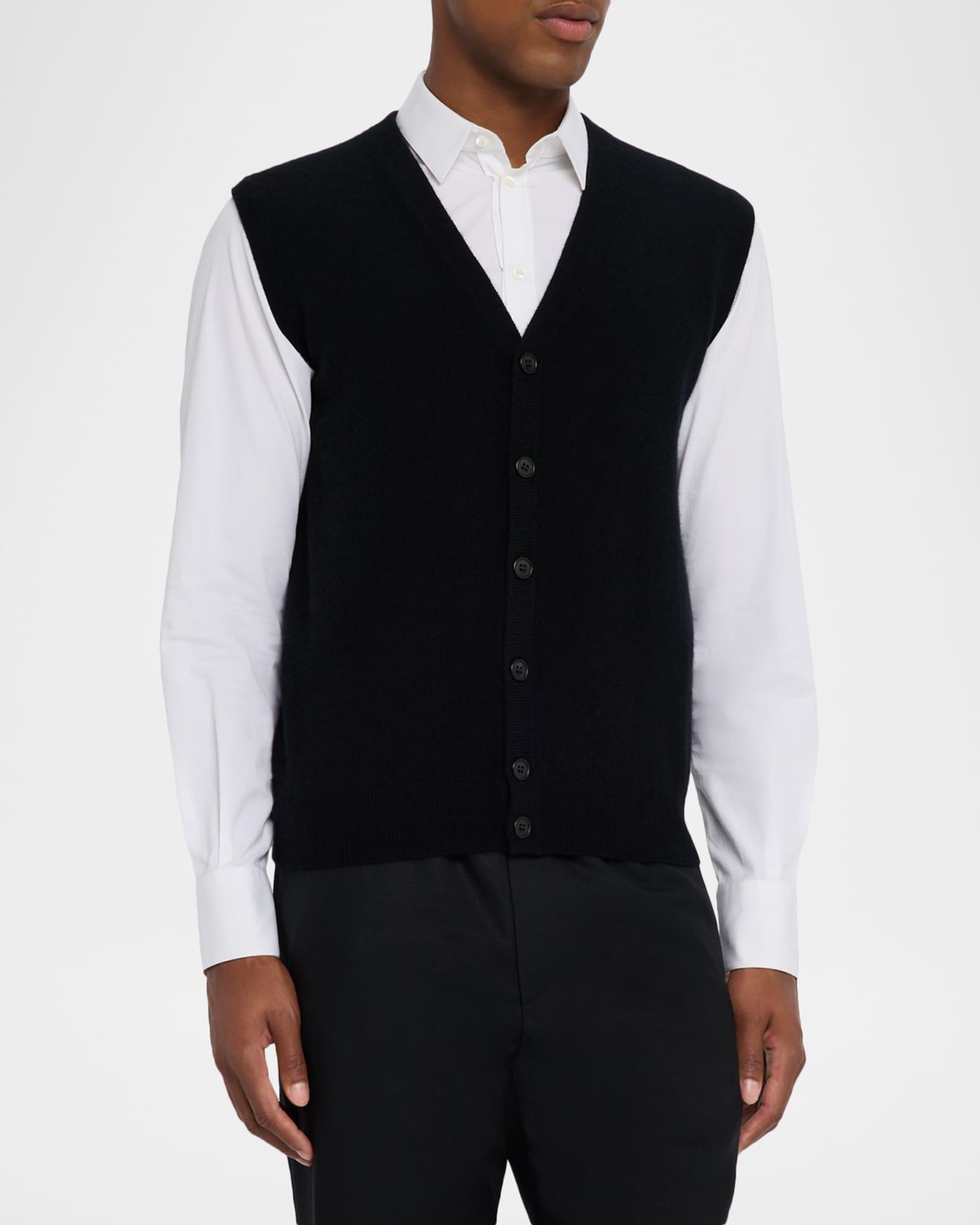 Men's Cashmere Button-Front Vest Product Image