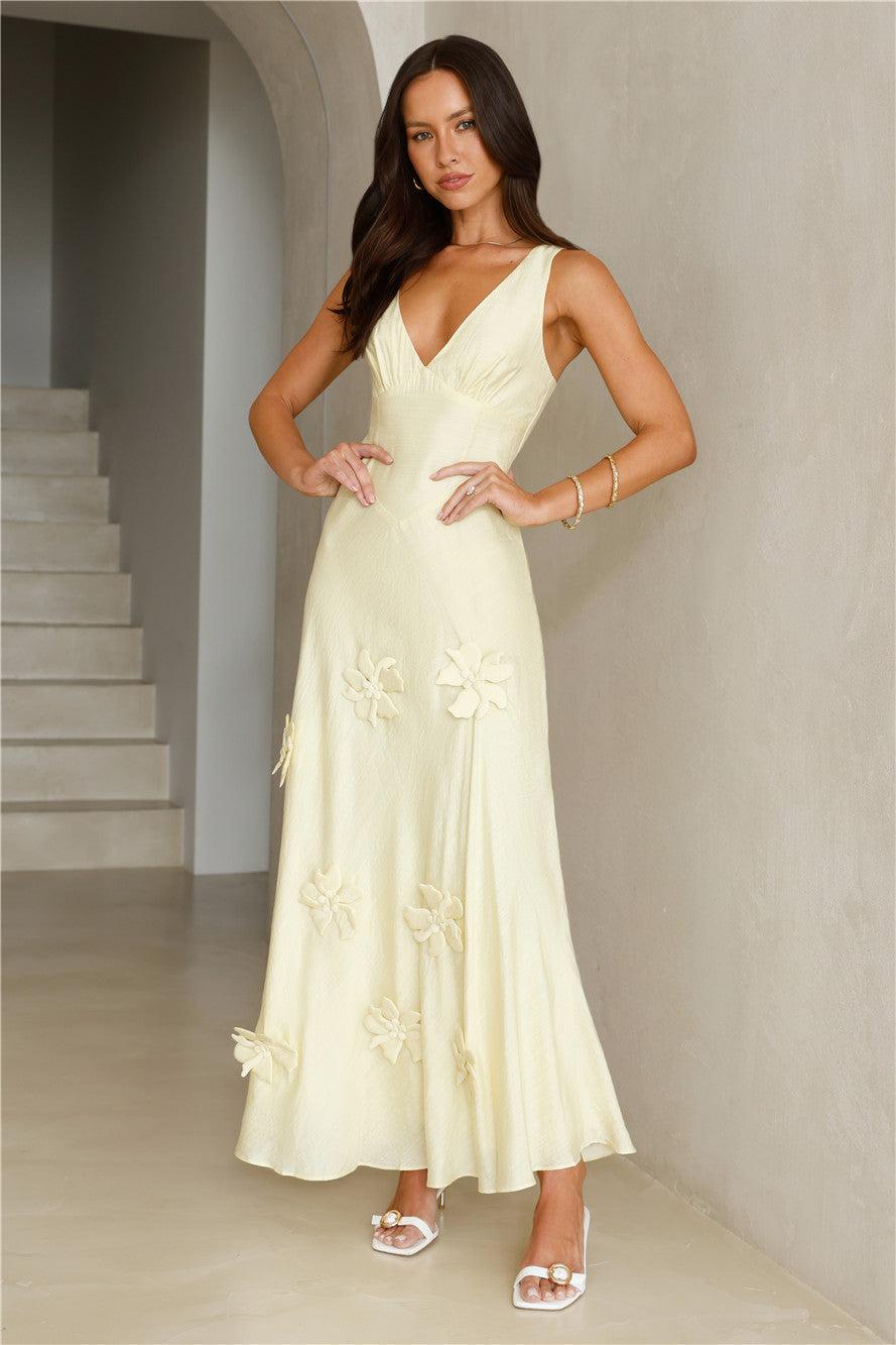 Juicy Floral Maxi Dress Yellow Product Image