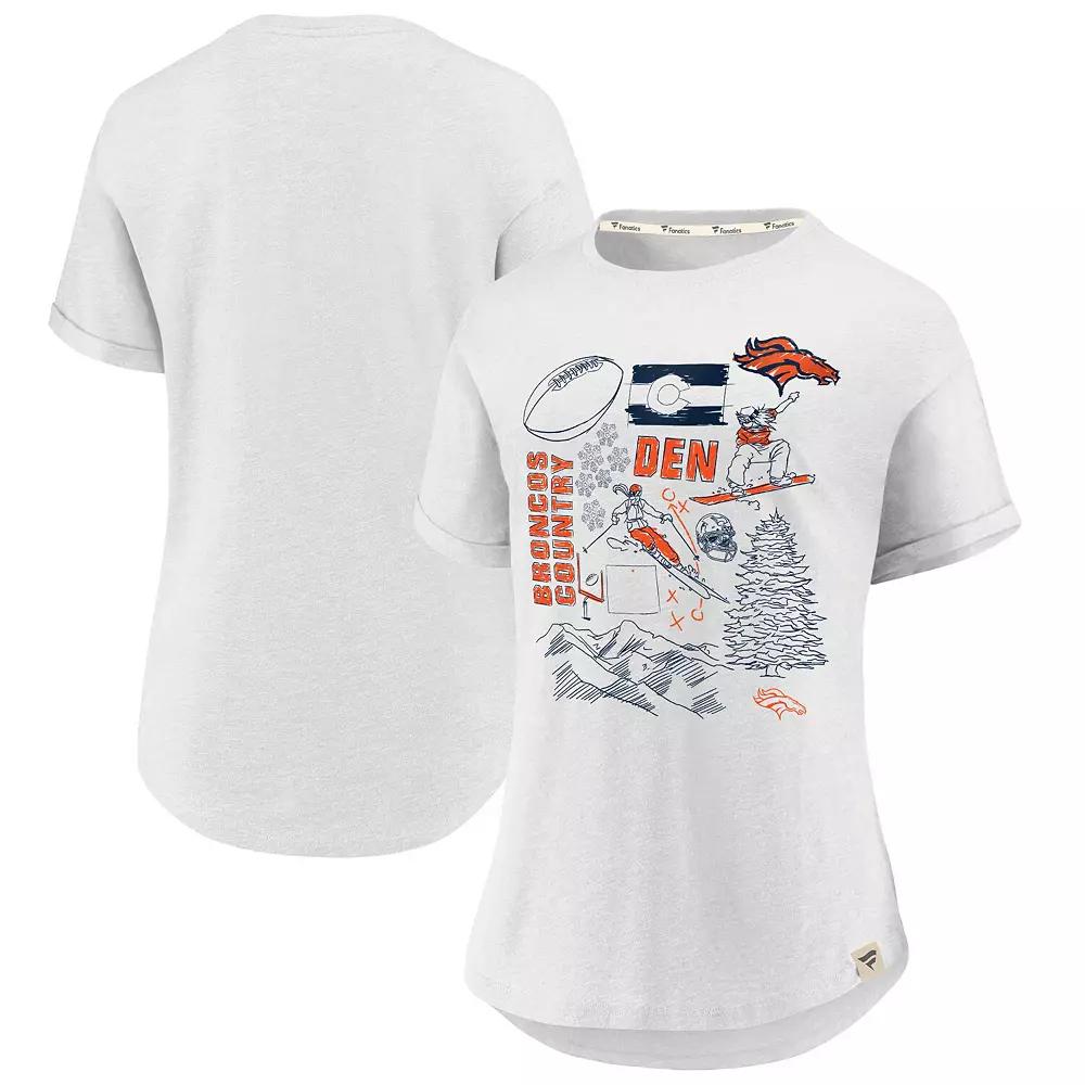 Women's Fanatics  White Denver Broncos True Classics Hometown T-Shirt, Size: Small Product Image