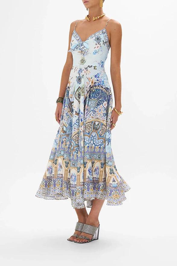 CAMILLA Long Dress With Tie Front-SALE Product Image
