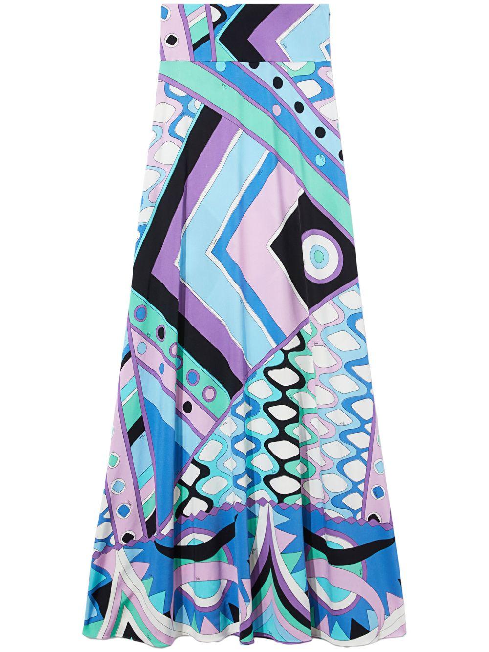 Vivara-print A-line maxi skirt Product Image