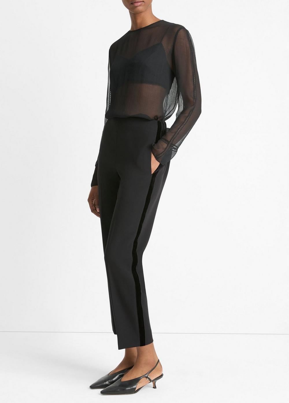 Velvet-Trim Pull-On Pant Product Image