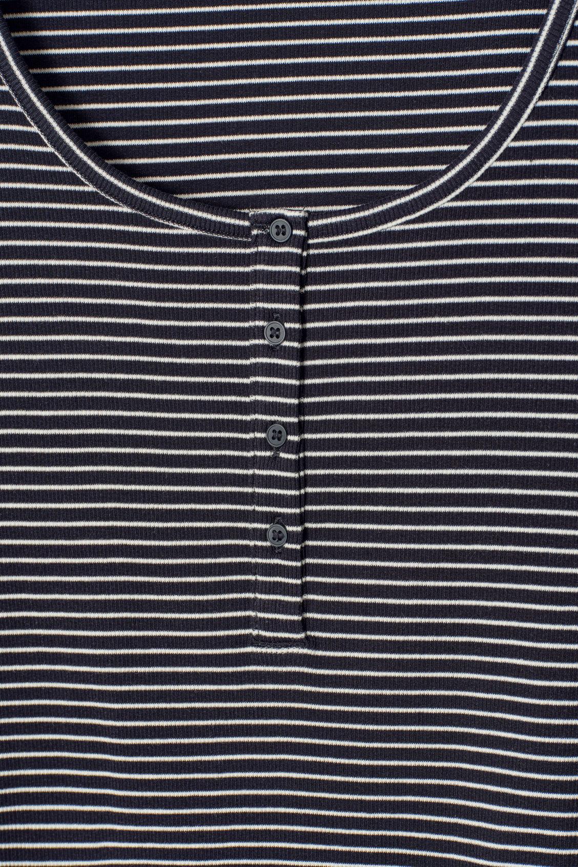 RIBBED HENLEY T-SHIRT Product Image