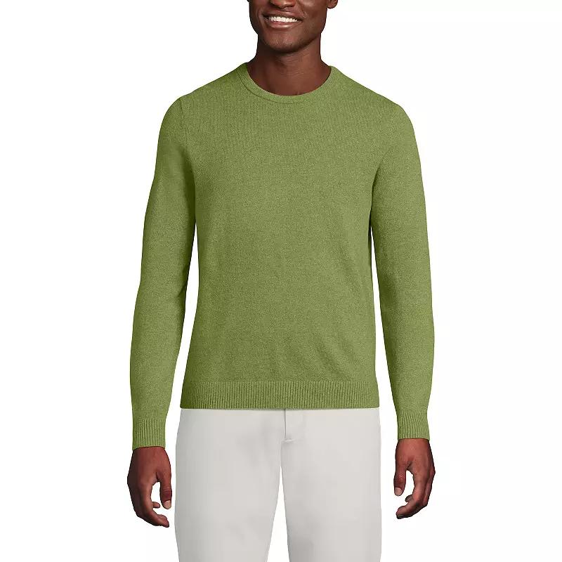 Men's Lands' End Fine-Gauge Cashmere Crewneck Sweater,  Product Image