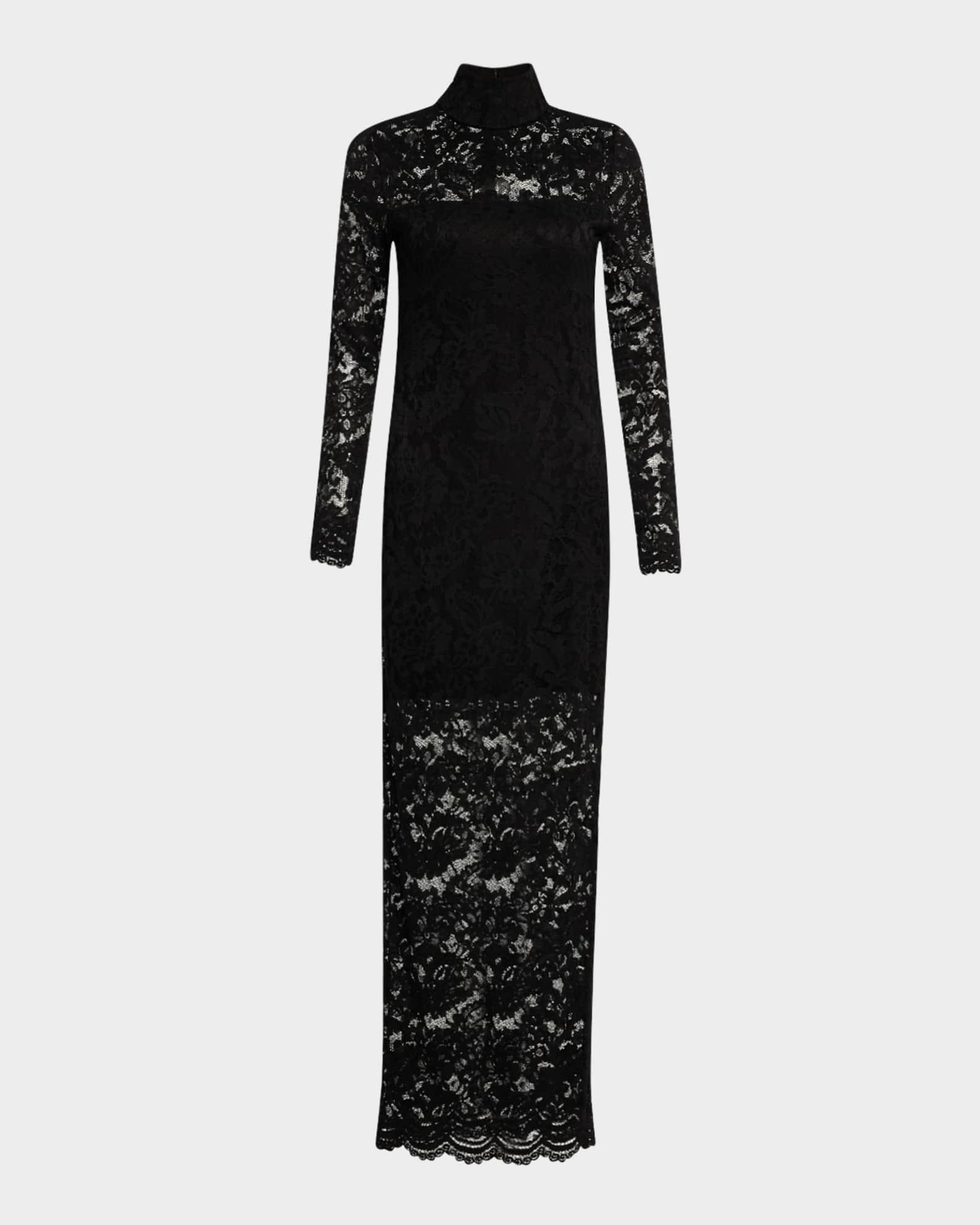 Choi Lace Turtleneck Maxi Dress Product Image