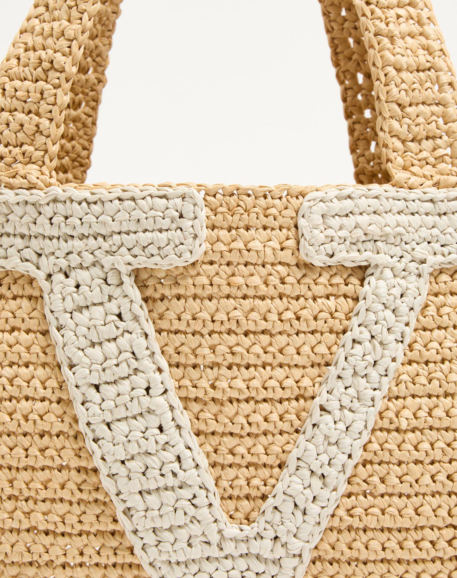 Valentino Garavani Viva Superstar Medium Shopping Bag In Raffia Product Image