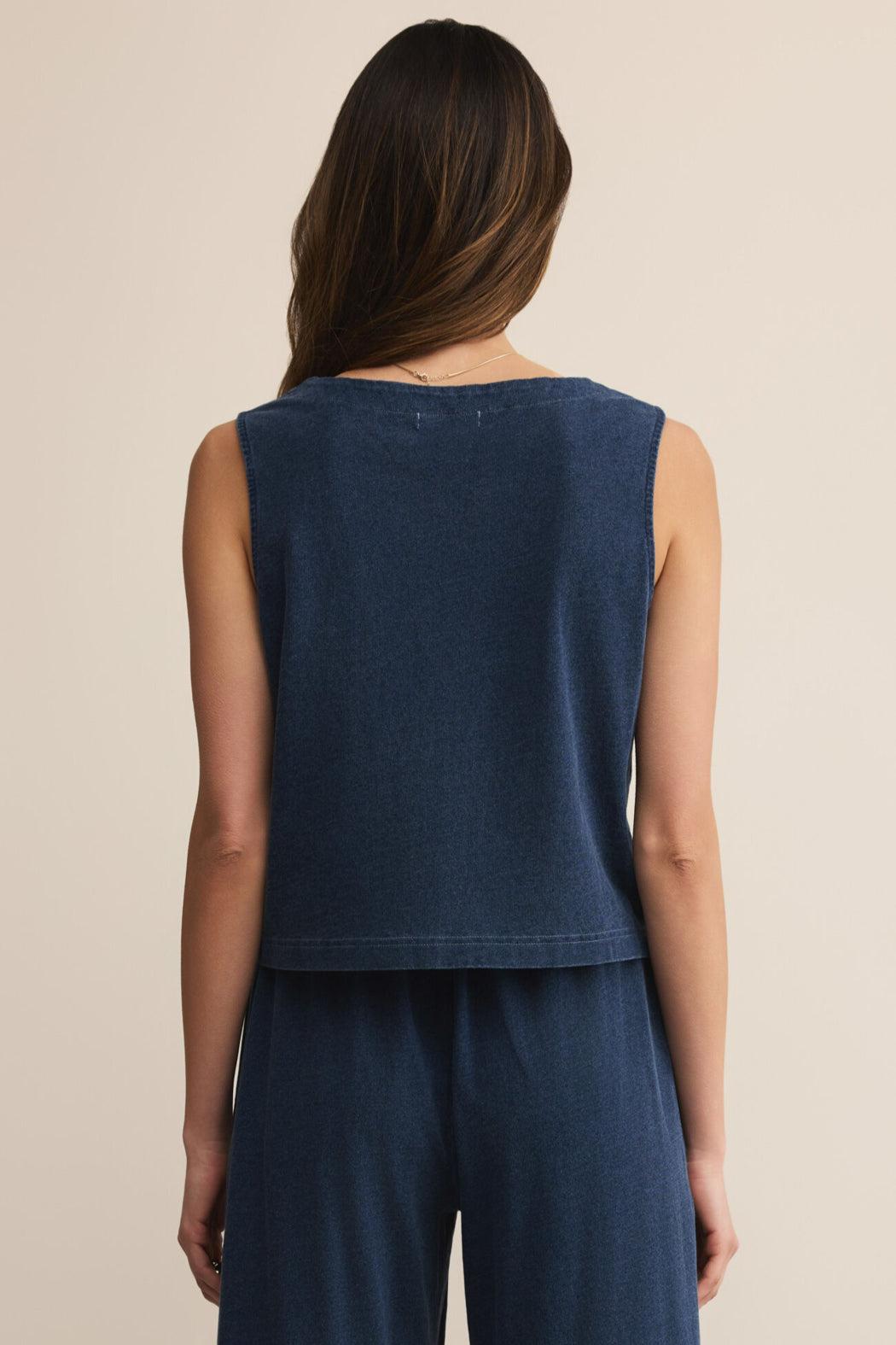 Solace Jersey Denim Top Product Image