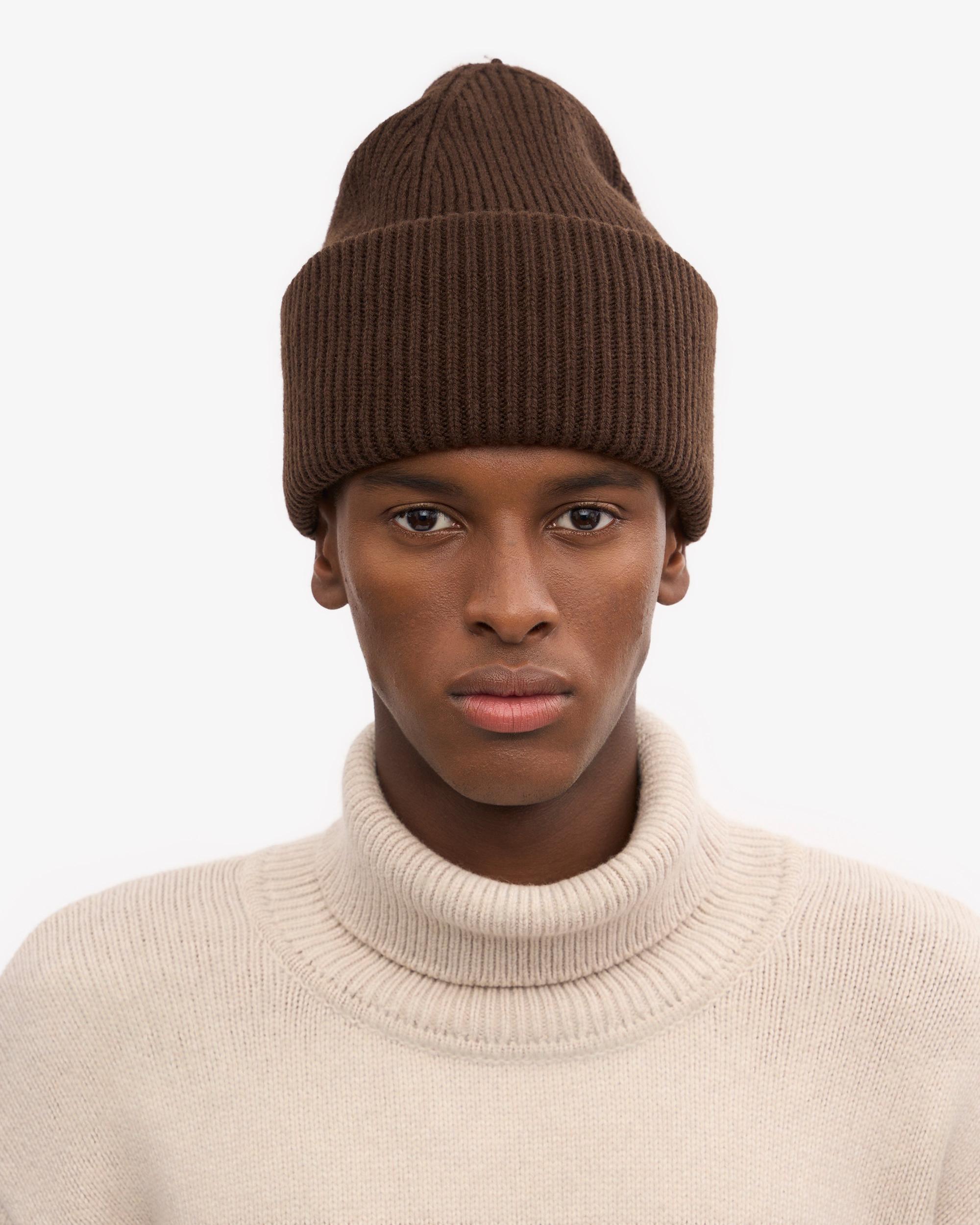 Merino Wool Hat - Coffee Brown Product Image