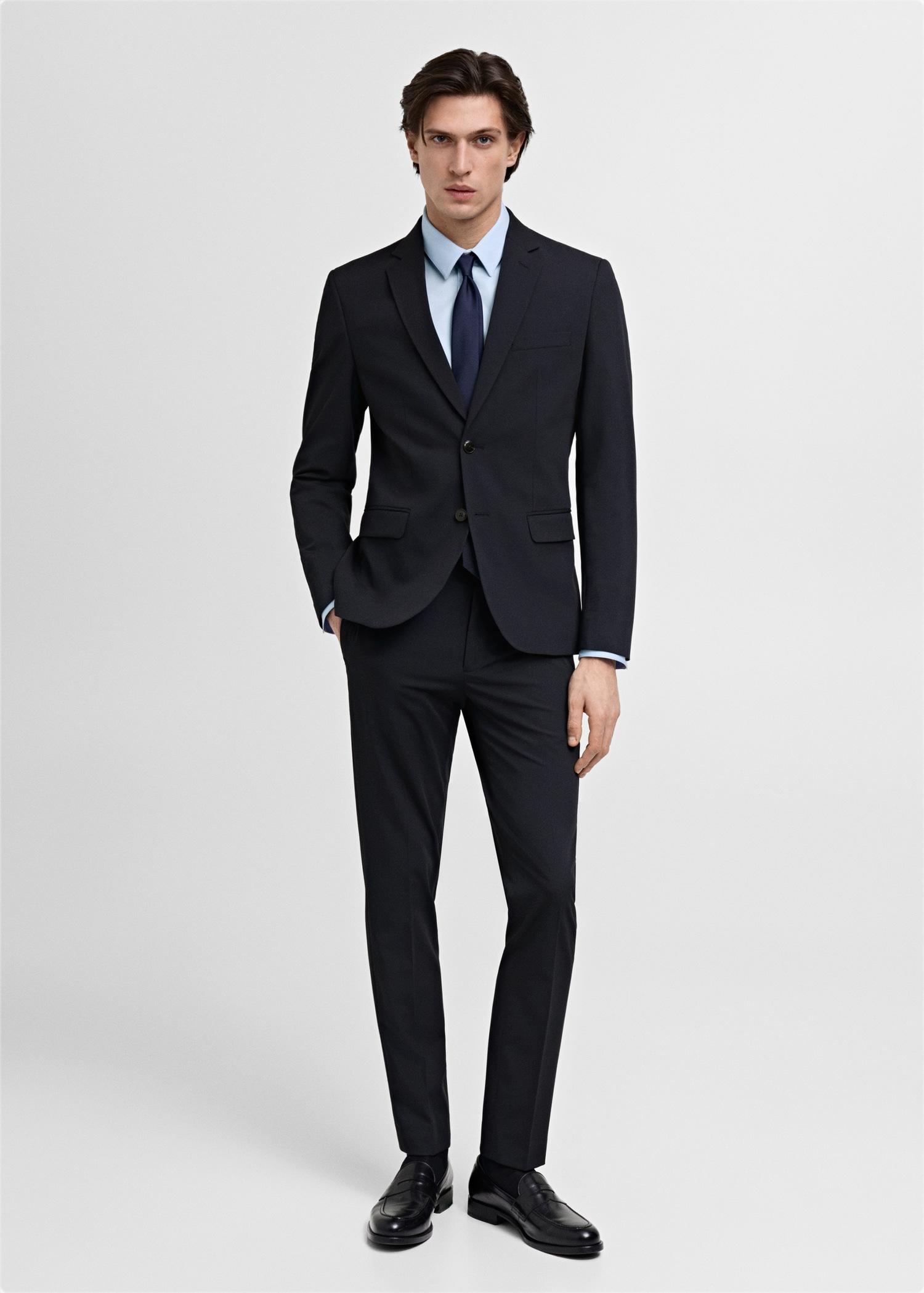 Slim fit cotton suit shirt - Men | MANGO USA Product Image