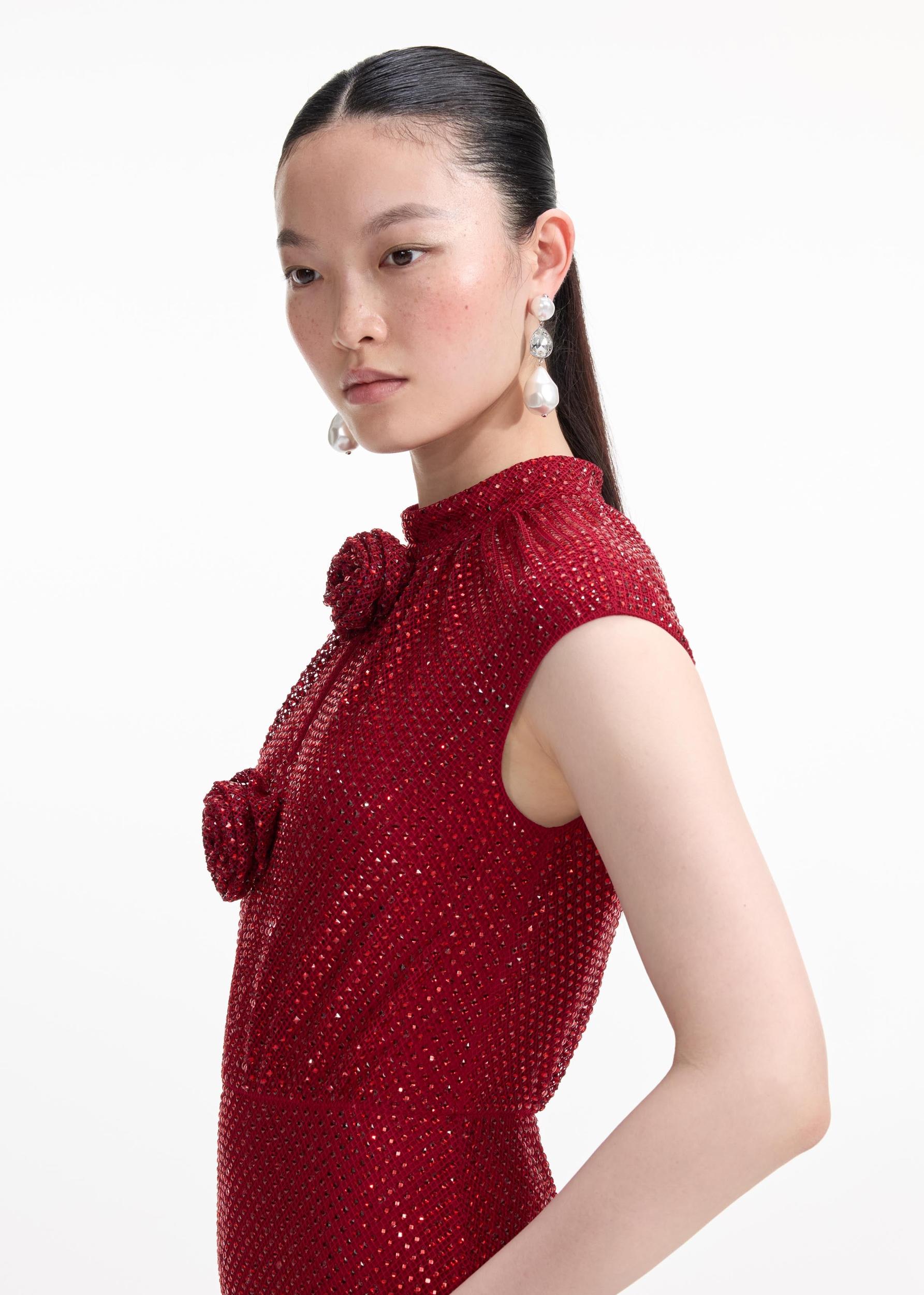 Pearl Crystal Droplet Earrings Product Image