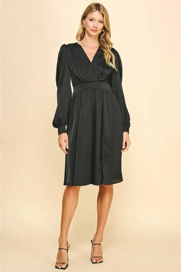 Satin Midi Dress Product Image