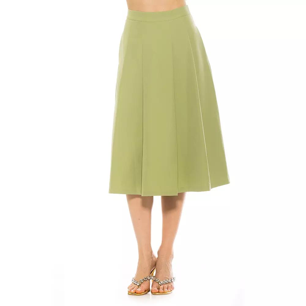 Women's ALEXIA ADMOR Illia Pleated Midi Skirt,  Product Image