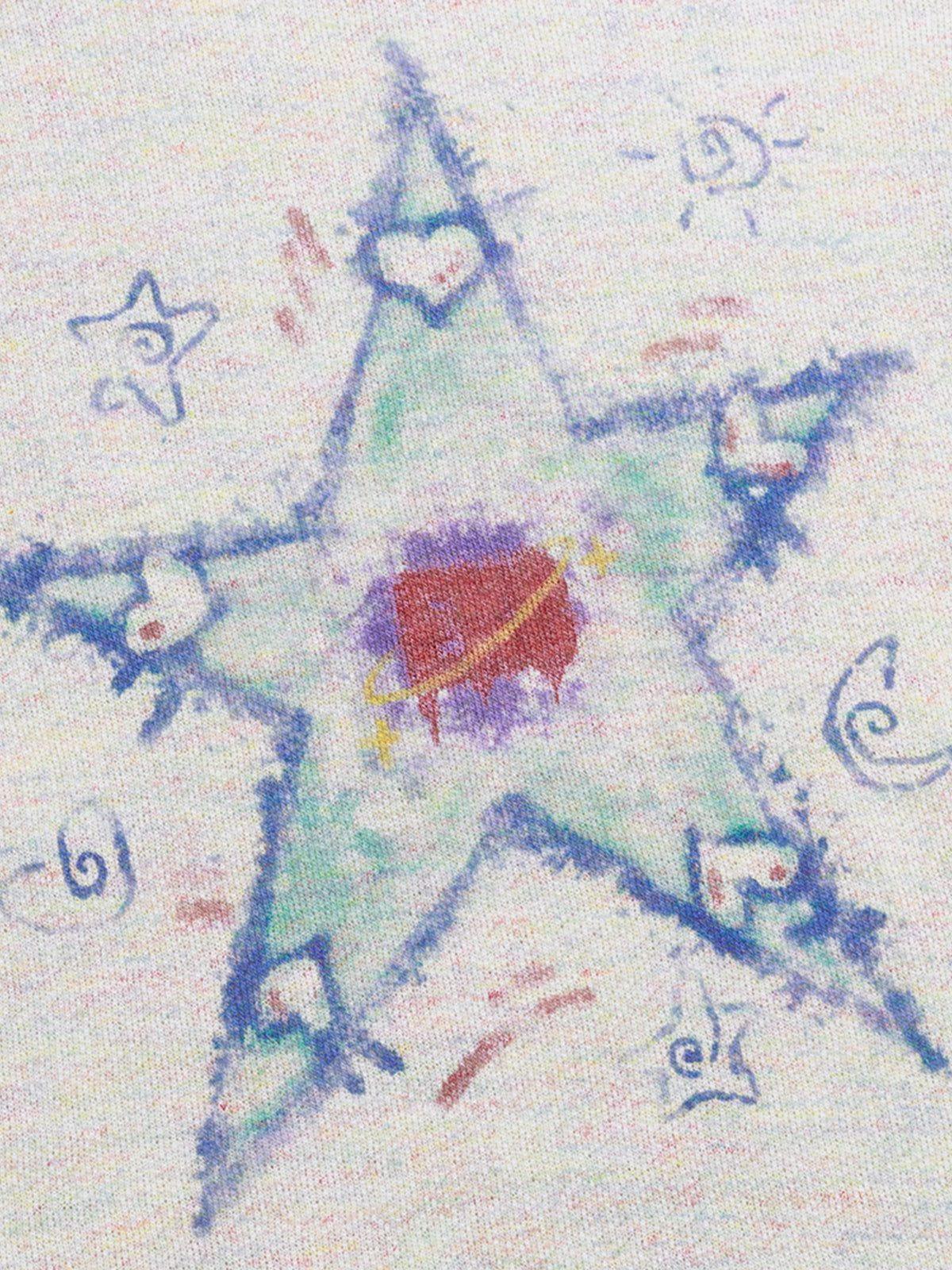 Aelfric Eden Star Graphic Cropped Knit Tee Female Product Image