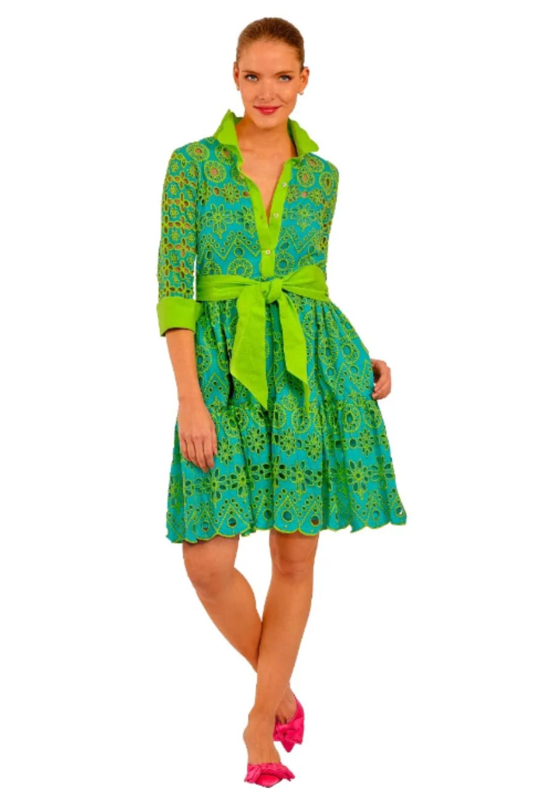 Tie Waist Eyelet Dress Product Image