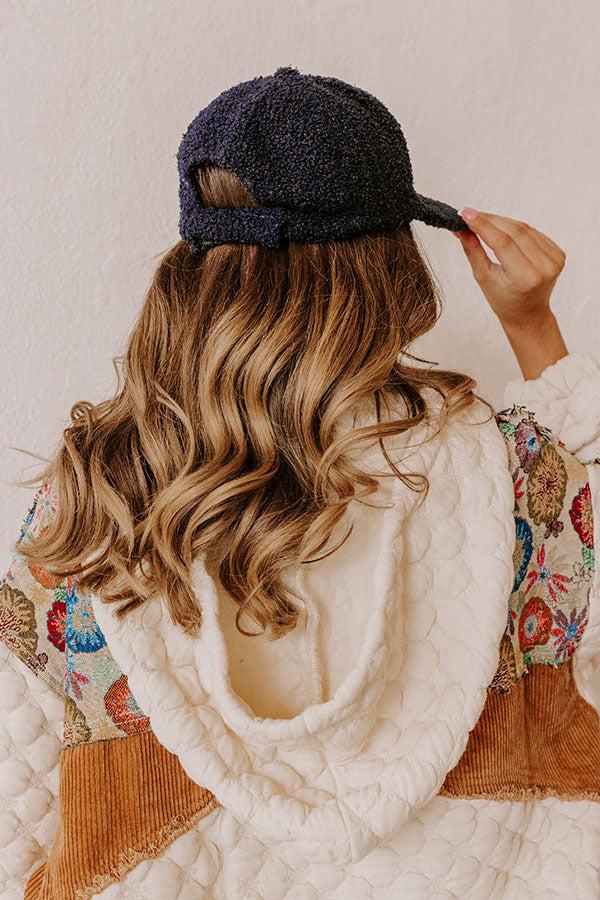 Easy To Style Sherpa Baseball Cap in Navy Product Image