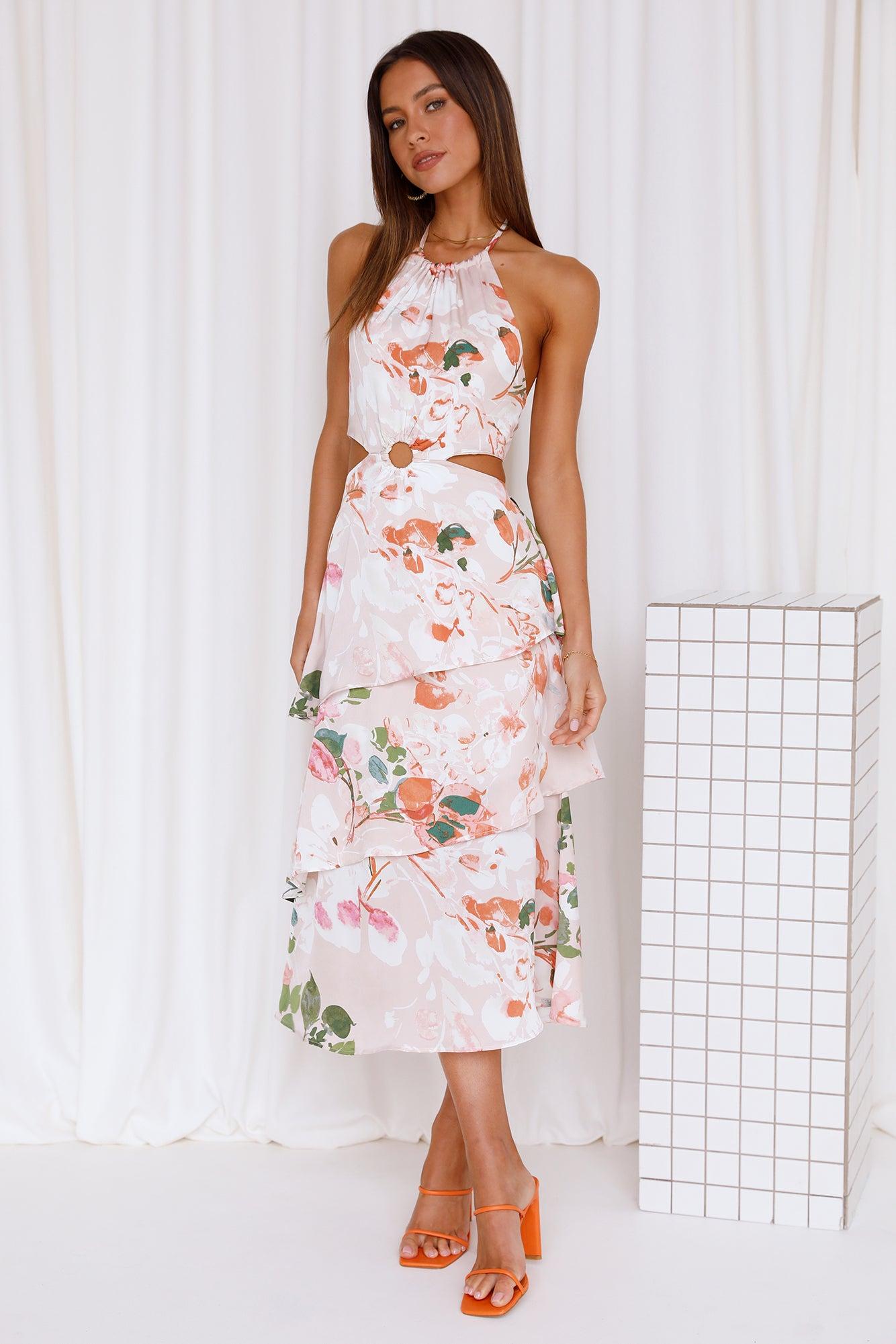 Angelic Heart Maxi Dress Light Pink Product Image