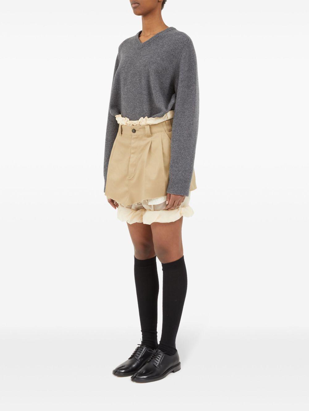 frayed-hem layered shorts Product Image