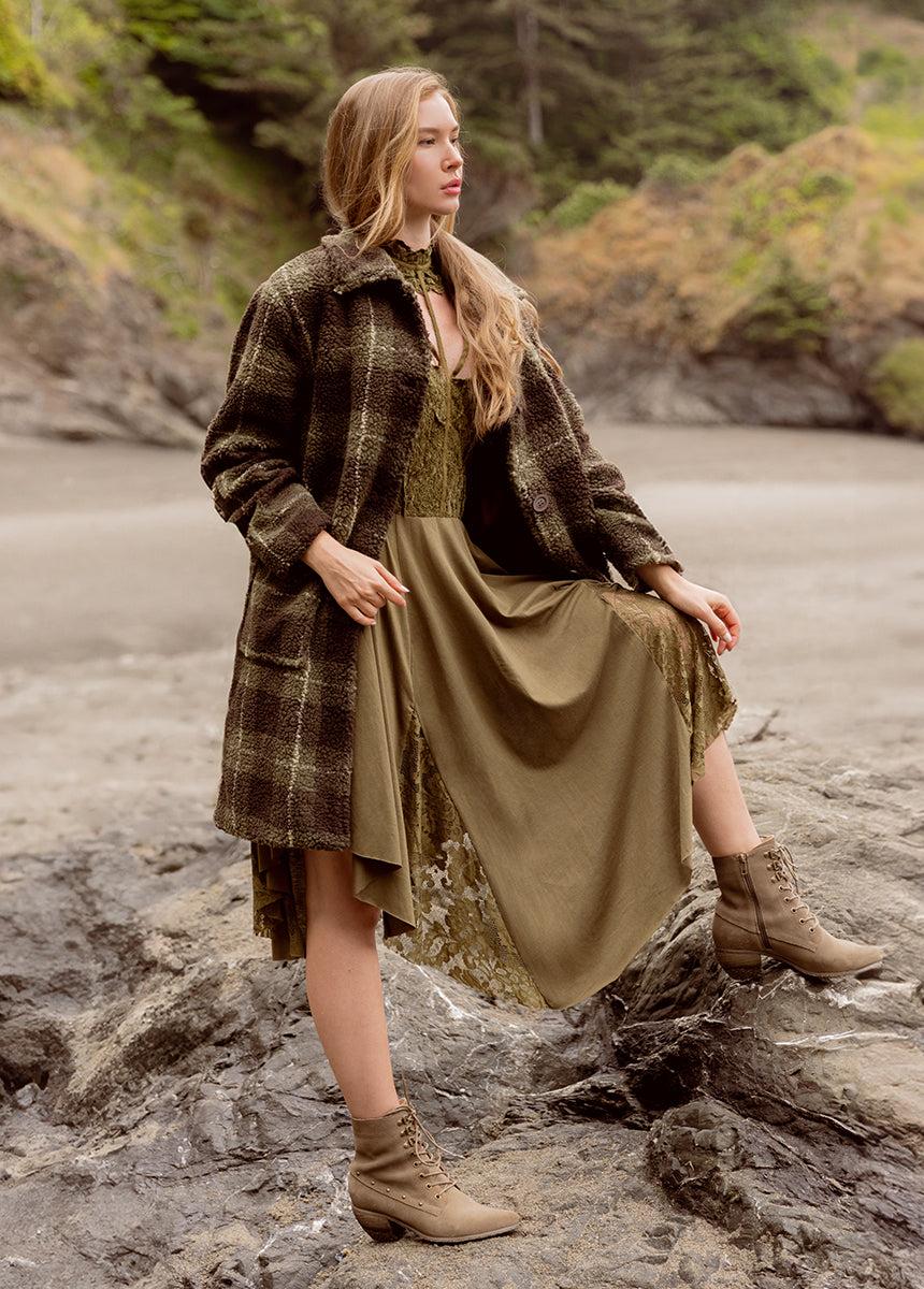 Layana Dress in Olive Female Product Image