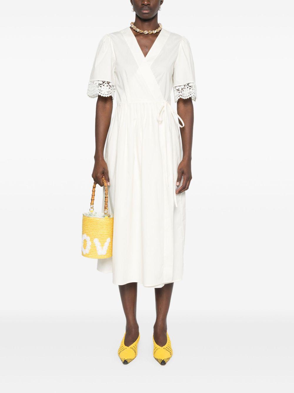 wrap-design midi dress Product Image